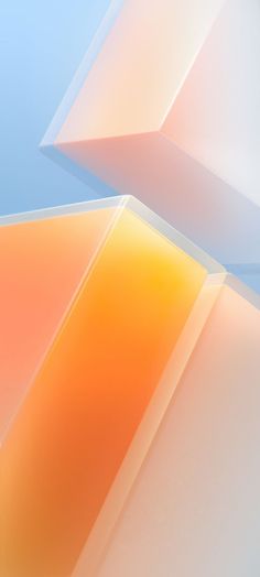 an abstract image of orange and blue shapes