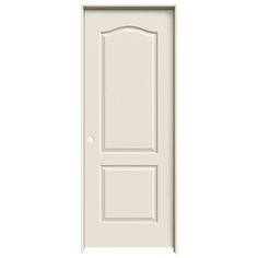 a white door on a white background with the top panel painted off and bottom panel painted off