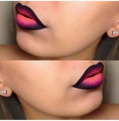 Ombre Lipstick, Orange Lips, Lip Makeup Tutorial, Ombre Lips, Lipstick Art, Lip Art, Beautiful Lips, Lip Stain, Love Makeup