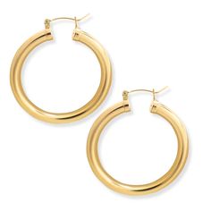 Extra thick, chunky, bold 14k solid gold or Gold Filled hoops – Le Serey Gold Minimalist Hoop Earrings, Gold Minimalist Round Cut Hoop Earrings, Round Smooth Finish Jewelry For Anniversary, Classic Hypoallergenic Yellow Gold Jewelry, Luxury Rounded Jewelry For Anniversary, Luxury Rounded Jewelry For Anniversaries, Gold Polished Rounded Jewelry, Gold Jewelry With Polished Rounded Finish, Gold Rounded Jewelry With Polished Finish