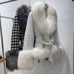 Size (cm) EU Bust Shoulder Sleeve S 36 102 40 60 M 38 106 41 61 L 40 110 42 62 XL 42 114 43 63 Material | Fox Fur Chic White Sweater Coat For Winter, White Fur Coat For Fall, Winter White Fur Coat For Winter, White Long Sweater Coat For Winter, Winter White Long Sleeve Blazer, Winter White Long Sleeve Blazer For Winter, White Lapel Collar Outerwear For Winter, White Lapel Collar Winter Outerwear, Luxury Winter White Outerwear For Winter