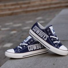 Lightweight construction with breathable mesh fabric provides a comfortable and flawless fit. Dallas Cowboys Shoes, Shoes Football, Bling Converse, Cowboy Shoes, Dallas Cowboy, Converse Style, Lightweight Sneakers, Unisex Shoes, Shoe Print