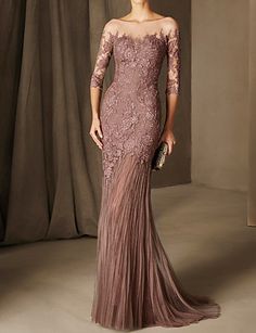 Mother Of The Bride Dresses Long, Mother Of The Bride Gown, Trumpet Dress, Evening Dresses Online, Mother Of Groom Dresses, Cheap Evening Dresses, Formal Evening Dress, Dress Guide, Illusion Dress