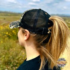 The Leopard Washed Distressed Messy Criss-Cross Ponytail Hat is a trendy baseball cap. The hat is made from washed and distressed fabric, giving it a vintage and worn-in look. It has a criss-cross pattern on the back that allows you to easily pull your ponytail or messy bun through, making it a convenient and stylish option for those with long hair. Hand Wash Only Size: 23"-24" Head Circumference, 2.8" Length of Brim,Simply pull hair through slot and adjust to desired style. Hook and Loop closur Distressed Baseball Cap For Outdoor, Outdoor Distressed Visor Hat, Distressed Visor Hat, One Size Fits Most, Distressed Washed Black Baseball Cap, Adjustable Distressed Washed Black Hat, Distressed Snapback Hat, Distressed Washed Black Snapback Baseball Cap, Distressed Trucker Baseball Cap For Outdoor, Outdoor Distressed Trucker Hat