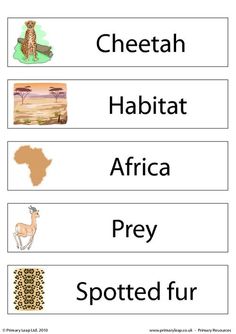 the words in different languages are shown with animals and giraffes on them