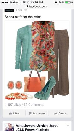 Teal Blouse Outfit, Winter Outfits Elegant, Mode Ab 50, Peplum Shirt, Relaxed Outfit, Zipper Pants, Floral Outfit, Brown Pants, Linen Trousers