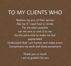 the poem to my client's who