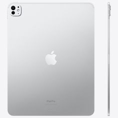 an apple ipad pro with its front and back sides facing each other, on a white background