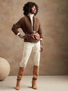 Explorer Archetype, Safari Outfit, October Outfits, Thick Cardigan, Shawl Collar Cardigan, Open Front Sweater, Collar Cardigan, Safari Style, Banana Republic Sweater