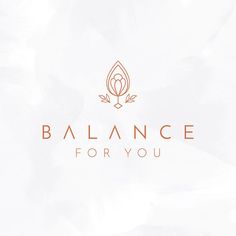 the logo for balance for you is shown on a white and orange background with leaves