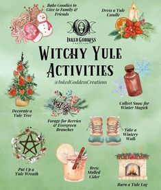 Yule Activities, Witchy Holidays, Witch Yule, Yule Aesthetic, Wicca Holidays, Winter Solstice Traditions, Yule Traditions, Yule Crafts, Yule Celebration