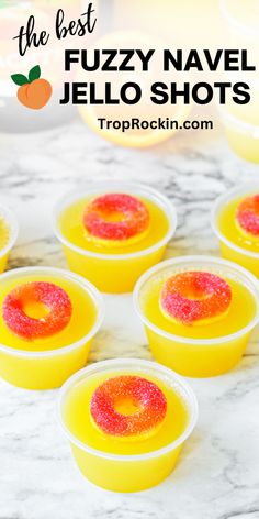 the best fuzzy navel jello shots recipe is so easy to make and perfect for parties