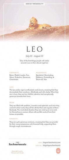 the leo zodiac sign is displayed in front of a white background with an orange border