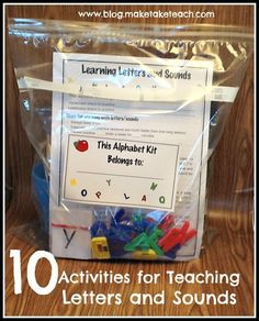 10 activities for teaching letters and sounds