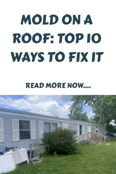 a mobile home with the text mold on a roof top 10 ways to fix it read more now