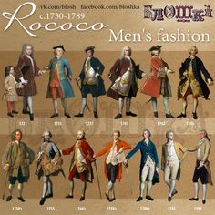 Rococo. Briefly about styles :: Behance 18th Century Mens Fashion, Era Victoria, 1700 Fashion, Fashion Through The Decades, Costume Carnaval, 18th Century Dress, 18th Century Costume, 18th Century Clothing