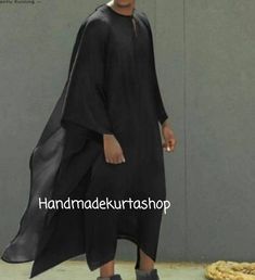 "HANDMADEKURTASHOP  Description Man kurta for Man Give yourself a best ethnic look by wearing this Top and bottom Set. Made of rich Riyon fabric this regular-fit set comprises a full-sleeved Indian Kaftan material : Riyon fabric Color : black color Kaftan Length : 50 inches Shirt Chest is measurement for shirt (not body) As per standard, for best loose fitting 6 inches gap should be there between actual chest size and shirt chest size Size chart is below Men's Sizes Actual Body Chest - Ready Shirt Chest i Add 6\" Inches Lose Fitting Fabric Armhole To Armhole. XS - 30\" Inches 36\" Inches S - 34\" Inches 40\" Inches M - 36\" Inche 42\" Inches L - 40\" Inches 46\" Inches XL - 44\" Inches 50\" Inches 2XL - 48\" Inches 54\" Inches 3XL - 52\" Inches 58\" Inches 4XL - 56\" Inches 62\" Inches 5XL Black Kaftan For Eid, Casual Black Kurta For Summer, Traditional Black Kurta For Spring, Traditional Black Summer Kurta, Black Traditional Summer Kurta, Black Long Sleeve Kurta For Spring, Fitted Black Spring Kurta, Long Black Bohemian Kurta, Fitted Black Kurta For Summer