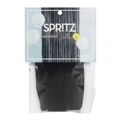 the packaging for spritz black shoe laces