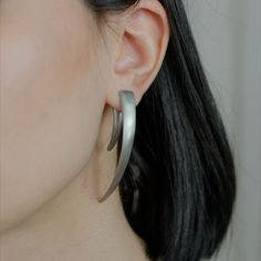 Buy an amazing unique front back earring made 100% sterling silver | Discover a large collection of unique contemporary jewelry made in Greece | Free shipping worldwide #frontbackearring #greyearrings #uniqueearring Modern Silver Ear Climbers, Modern Metal Linear Earrings For Everyday Wear, Modern Silver Wrap Earrings For Everyday, Modern Metal Linear Earrings For Everyday, Modern Silver Single Wrap Earring, Modern Single Ear Climbers For Formal Events, Modern Metal Wrap Earrings For Formal Occasions, Elegant Silver Ear Climbers For Everyday, Modern Single Ear Climber For Formal Occasions