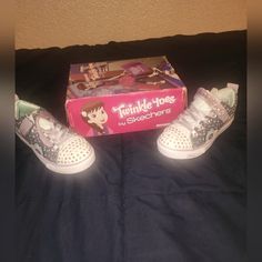 These Classic One Of A Kind Twinkle Toes By Sketchers. Brand New Never Been Worn Still Comes With Its Original Packaging And Can Still Light Up When The Shoes Click Together. These Classic Shoes Are Perfect For Your Little One Who Is Wanting To Bring Some Sparkle To Their Life Classic Shoes, Twinkle Twinkle, Kids Shoes, Kids Shop, Shoes Sneakers, Brand New, Bring It On, Sneakers, Purple