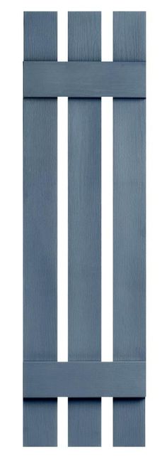 a blue wooden fence with vertical slats on the top and bottom part, against a white background