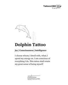 the back cover of a book with an image of a dolphin and its caption