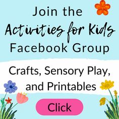 an advertisement for kids's facebook group with flowers and plants on the front page