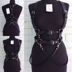 Harness Fashion Outfits, Leather Harness Outfit, Harness Fashion, Steam Punk, Dark Fashion, Goth Fashion