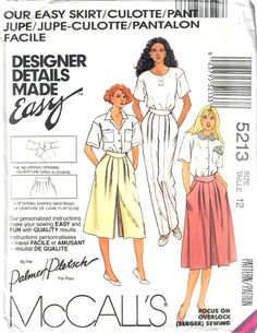 two women's tops and pants sewing pattern from the 1960s, with one woman wearing a