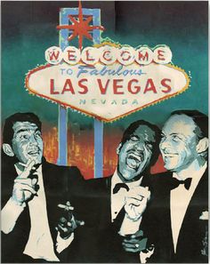 three men in tuxedos are standing outside the welcome to fabulous las vegas sign