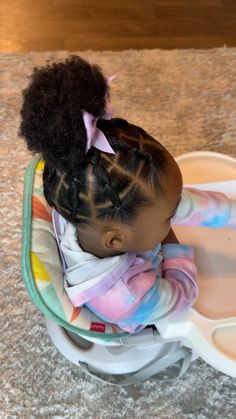 Instagram Babygirl Hairstyle, Mixed Baby Hairstyles, Kids' Hairstyles, Black Kids Braids Hairstyles, Girly Hairstyles, Hair Butter