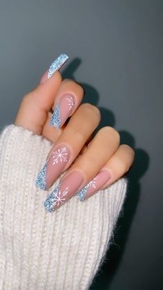 Winter Nails Acrylic, Nagel Tips, Christmas Gel Nails, Acrylic Nails Coffin Pink, Christmas Nails Acrylic, Acrylic Nails Coffin Short, Xmas Nails, Coffin Nails Designs, Pretty Acrylic Nails