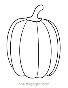 the outline of a pumpkin on a white background