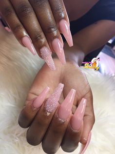 Pink And Nude Nail Designs, Nude And Pink Nail Designs, Medium Nude Acrylic Nails, Nude Pink Coffin Acrylic Nails, Mauve Acrylic Nails Coffin, Pink Milky Nails, Spring Nude Nails, Milky Pink Nails Acrylic, Nude Ballerina Nails Medium