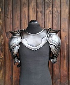 Medieval Pauldrons Shoulder And Gorget Armour Knight Larp Reenactment Halloween Knight Halloween, Knight Outfit