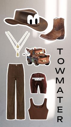 the paper doll is dressed up as woody from disney's cars