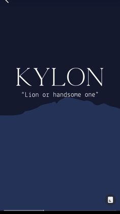 the kylon logo is shown in white on a dark blue background with an inscription below it