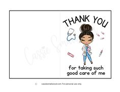 thank you for taking such good care of me thank you note to nursing staff free printable pdf