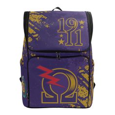 Show your pride and loyalty while keeping your things safe and sound with this stylish Omega Psi Phi Backpack. 

 The Omega Psi Phi bag fits all your daily necessities like a laptop, school books, wallets, phone chargers, and the likes. 

 This bag is made of environment-friendly, lightweight polyester fabric that is anti-scratch with a nylon lining, breathable back panel, and smooth zipper br>
 This fraternity backpack features one big main compartment equipped with double slide zippers, adjust Rectangular Purple Backpack For Study, Purple Rectangular Backpack For Study, Purple Portable Backpack For Everyday Use, Portable Purple Backpack For Everyday Use, Omega Psi Phi Paraphernalia, College Book Bag, Fraternity Gifts, Omega Psi Phi Fraternity, Phi Beta Sigma