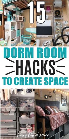 the top five dorm room hacks to create space