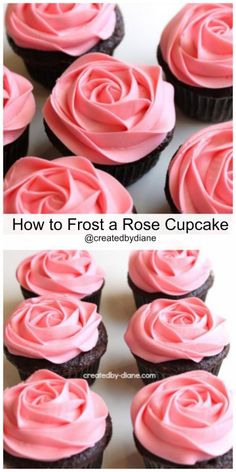 how to frost a rose cupcake