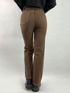 ⚡️Free Shipping 2022 Washed Mid Waist Straight Leg Jeans Brown S under $37.00 in Jeans Online. Style: Casual, Street. Color: Brown. Main Material: Cotton, Viscose. Fit Type: Straight Leg. Design: Seam Detail, Functional Pockets, Zip & Button Fastening, Mid Rise Waistline. ✓2022 SPRING DROPS. Check reviews and order Washed Mid Waist Straight Leg Jeans today. Brown Cotton High-waisted Jeans, High Rise Brown Cotton Jeans, Stretch High-waisted Brown Jeans, Non-stretch Brown Jeans With Pockets, Jeans Online Store, Brown Non-stretch Denim Jeans, Jeans Brown, New Years Sales, Cotton Viscose