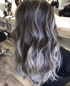 Ash Blonde Hair Balayage, Silver Ombre Hair, Brown Ombre Hair Color, Ashy Hair, Grey Ombre Hair, Rambut Brunette, Brown Ombre Hair, Ombre Hair Blonde, Ash Blonde Hair