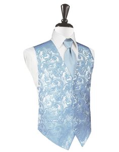 The Tapestry vest collection is one of our most popular accessory styles, featuring 65 beautiful colors. This timeless design features 5 matching fabric front buttons, elevating your formal look effortlessly. Pair this vest with your favorite tuxedo style and make a statement at your upcoming event. Available in all sizes, this vest features an adjustable ... Read more Quince Suits, Blue Quinceanera Ideas, Chambelanes Outfits, 18th Debut, Baby Blue Quinceanera, Light Blue Quince, Cinderella Sweet 16, Light Blue Vest, Court Outfit