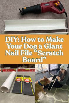 how to make your dog a giant nail file scratch board with instructions and pictures on it