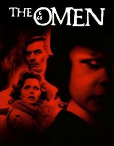 the omen movie poster with two people