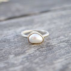 Celine Ring, Small Pearl Ring, Handmade Pearl Jewelry, Pearl Wedding Ring, Fresh Water Pearl, Buy Buy, Lovely Jewellery