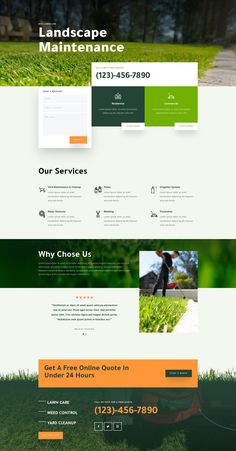 the website design for landscaping company