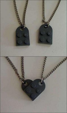 Lego Necklace, Cute Couple Gifts, Indie Jewelry, Couple Necklaces, Dope Jewelry, Couple Jewelry, Matching Jewelry, Matching Rings, Diy Schmuck