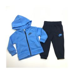 Nike Toddler 2 Piece Outfit Hoodie Jacket and Pants Set 12 Months Dri Fit New Size: Toddler 12 Months Chest Measurement: 11 in Length Measurement: 12.5 in Pants Measurement: 16 in Condition: New Model: E410-695 Shipping: Items ship next business day unless it's a holiday. Your tracking number will be uploaded to eBay asap. We only ship to a confirmed PayPal address, no exceptions. Items ordered on weekdays before 3:00 pm (EST) will be shipped same day. Returns: We accept returns within 30 days o Cotton Hooded Sets With Pockets, Cotton Hooded Sportswear Set, Blue Hooded Sets For Spring, Hooded Loungewear Sets With Pockets, Cotton Hooded Loungewear Set, Blue Hooded Spring Sets, Blue Fleece Hooded Tracksuit, Blue Hooded Fleece Tracksuit, Hooded Streetwear Sets With Pockets